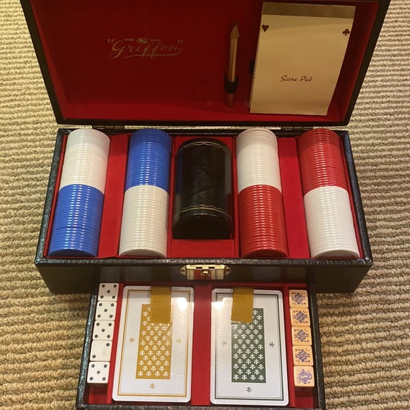 COPY - Griffon poker set black leather case - Picture 3 of 3